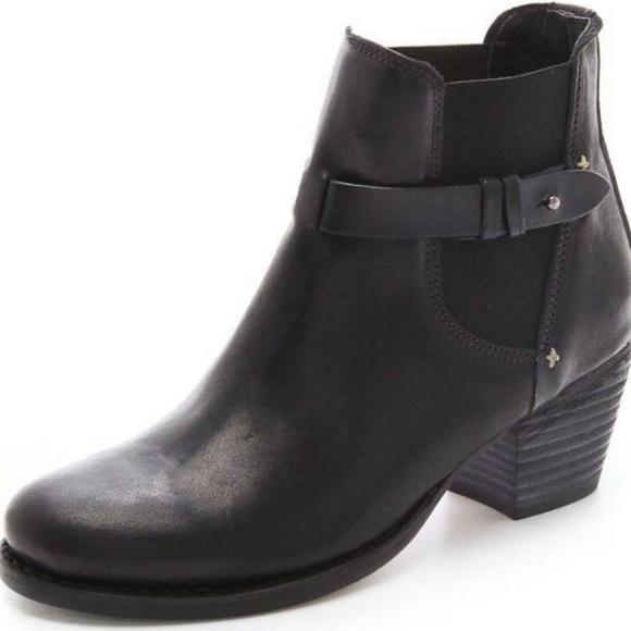Rag & Bone Durham Leather Booties Black - Picture 1 of 7